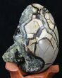 Septarian Dragon Egg Geode With Calcite Crystals #33498-3